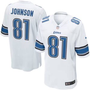 Calvin Johnson Lions White